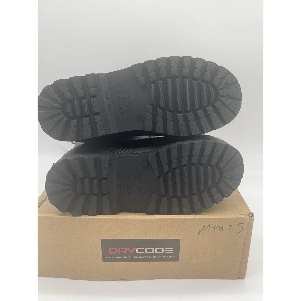 Drycode Rain Mud Waterproof Boots Size 5 Black Mens